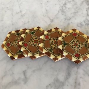 Coasters—wooden inlaid from Spain